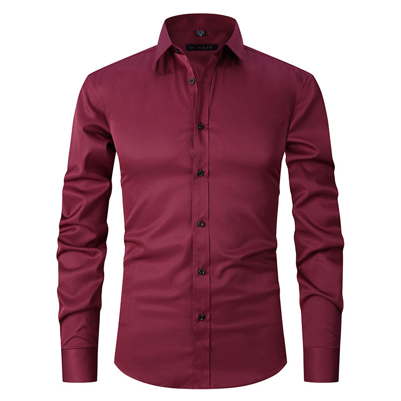 Stretch Shirt Long Sleeve Non-ironing Slim Fit