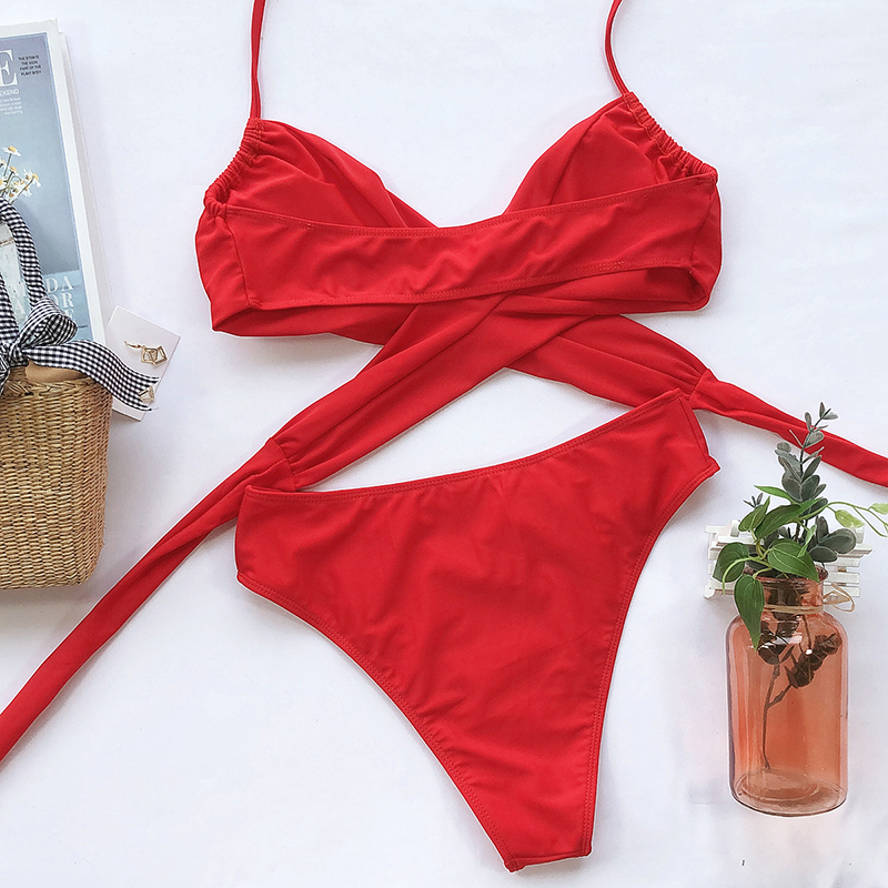 Split Strap Swimsuit Set