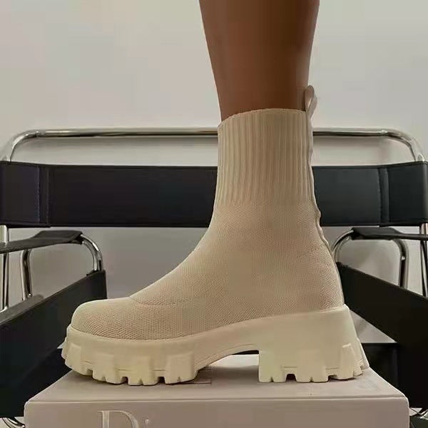 Sock Boots Platform Chunky Heels Shoes