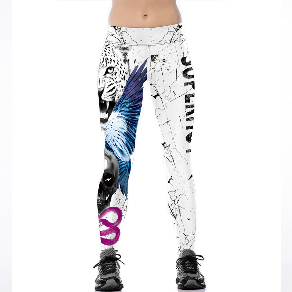 Printed Tiger Fashion High Waist Slim Slimming Leggings