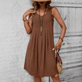 Casual Cotton And Linen Dress