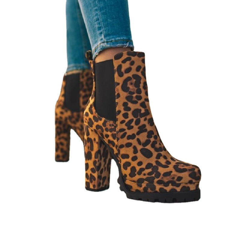 Thick Square High Heel Fashion Boots