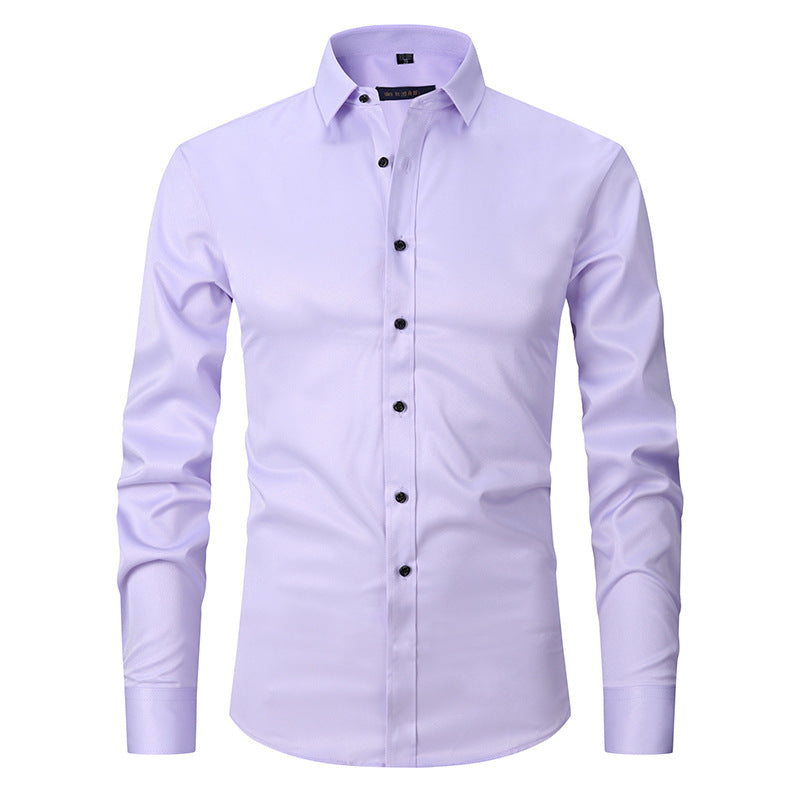Stretch Shirt Long Sleeve Non-ironing Slim Fit