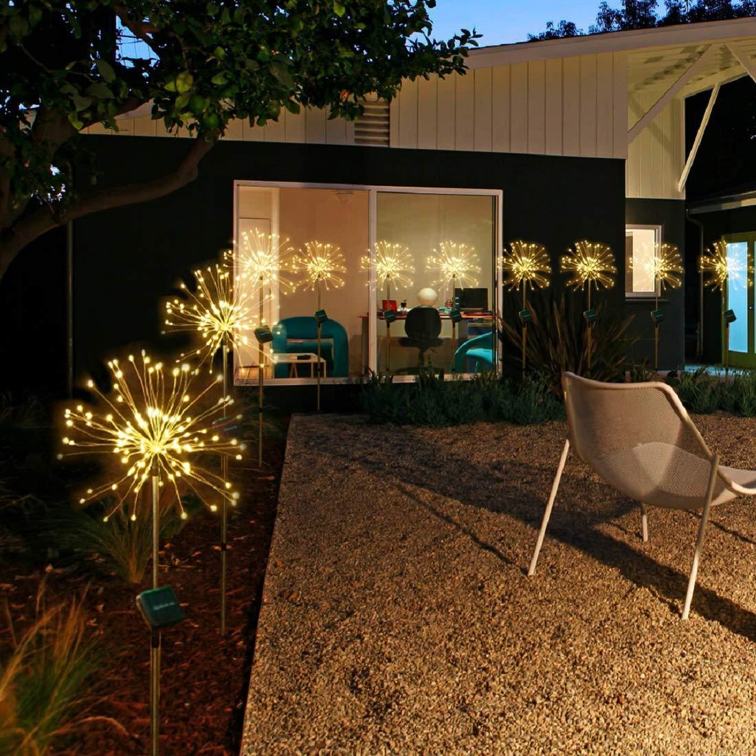 Ground Plug Solar Fireworks LED Lights