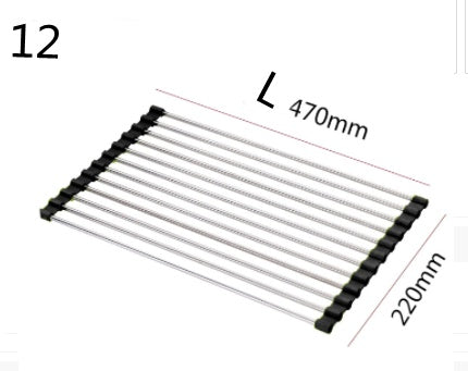 Stainless Steel Folding Kitchen Drain Sink Rack