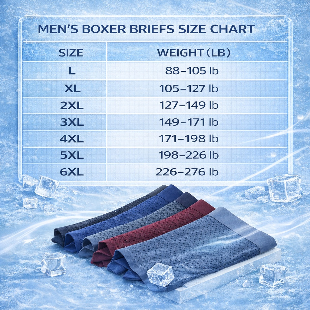 Men Ice Silk Mesh Boxer Briefs 4pc
