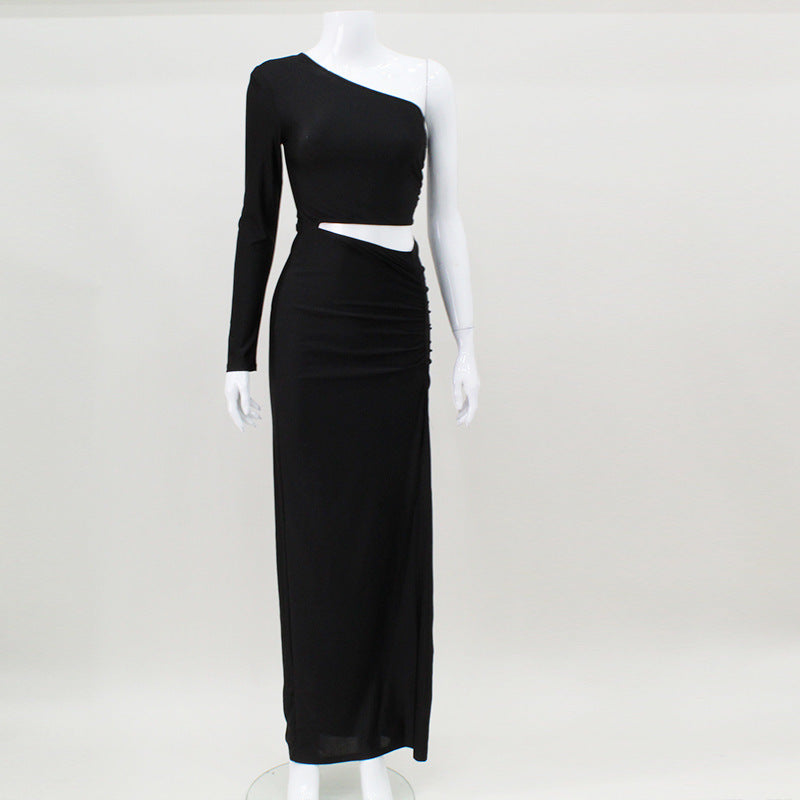 Fold Split Temperament Dress