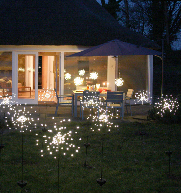 Ground Plug Solar Fireworks LED Lights
