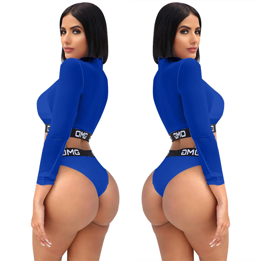 Sexy Bikini Mesh Three-piece Set