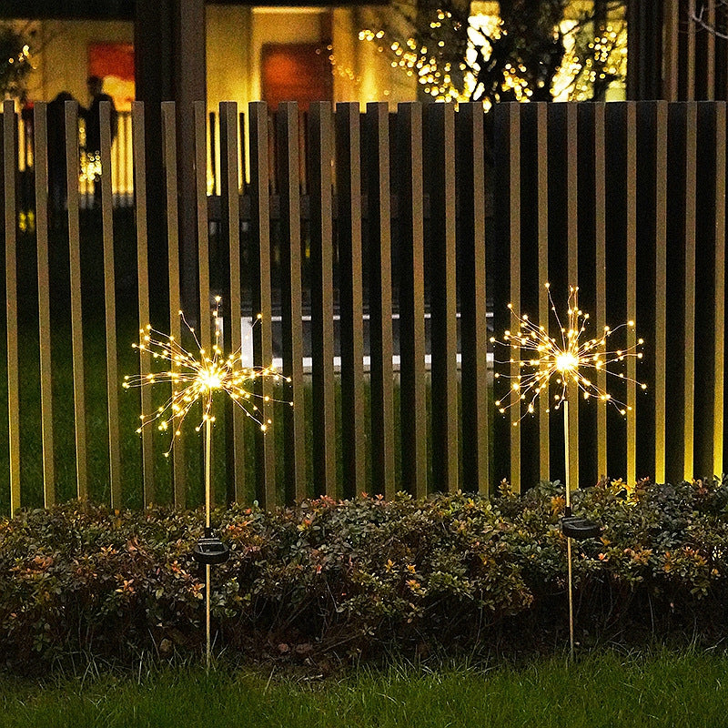Ground Plug Solar Fireworks LED Lights