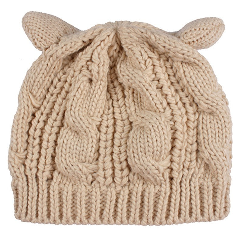 3D Cute Knitted Cat Ear Beanie