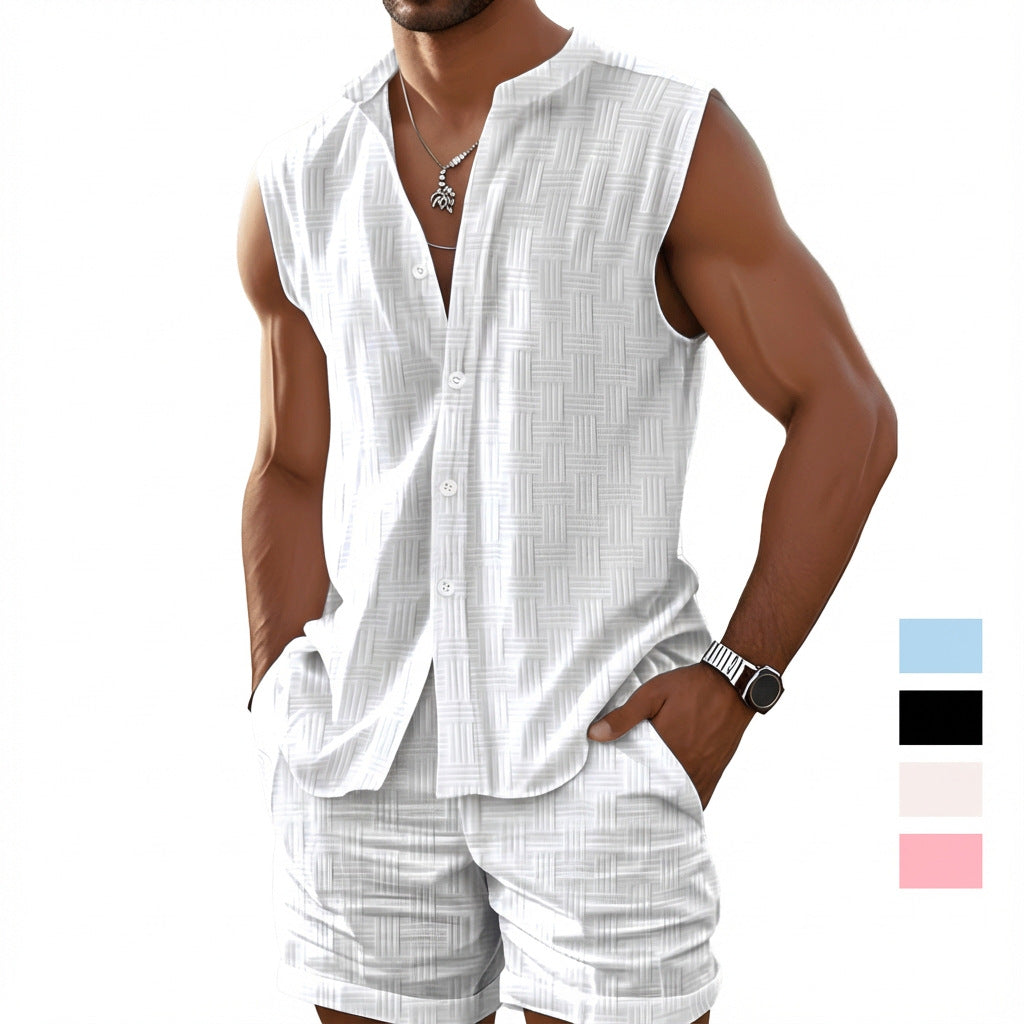 Casual Sleeveless Sportswear Set