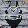Vintage Printed Swimsuit Set