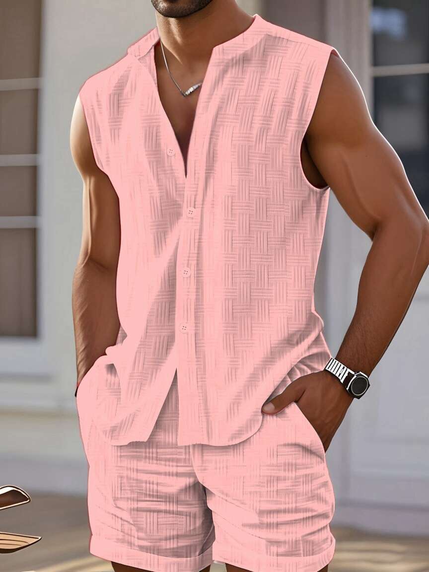 Casual Sleeveless Sportswear Set