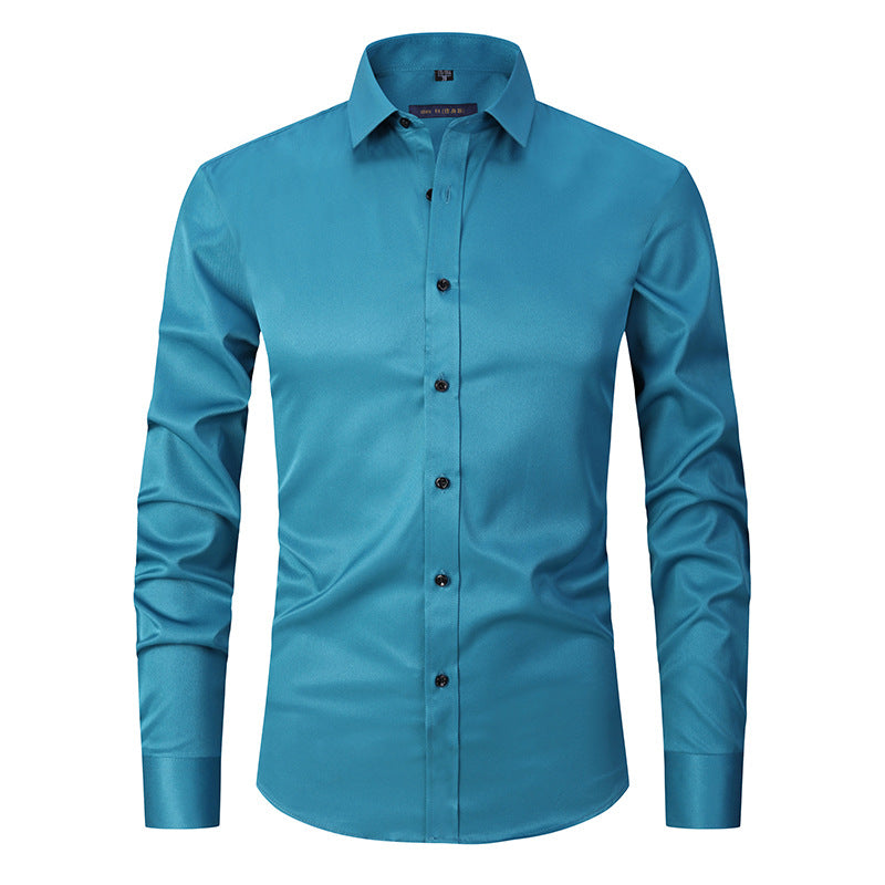 Stretch Shirt Long Sleeve Non-ironing Slim Fit