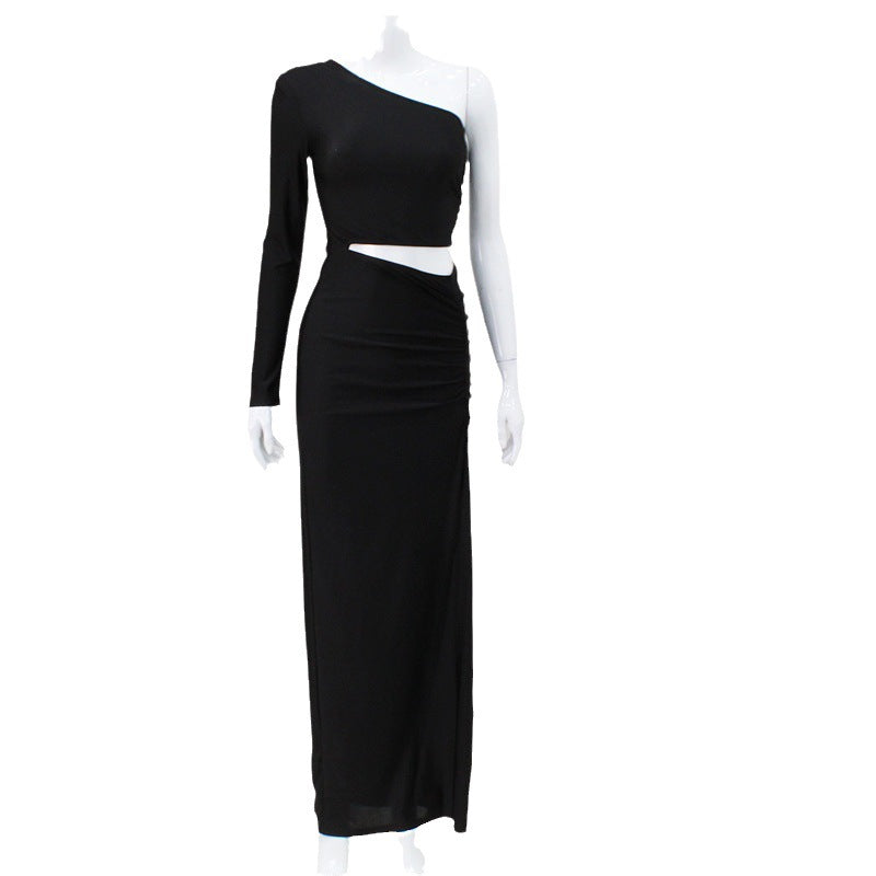 Fold Split Temperament Dress