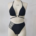 Two-piece Halter Neck Cutout Strap Swimsuit Set