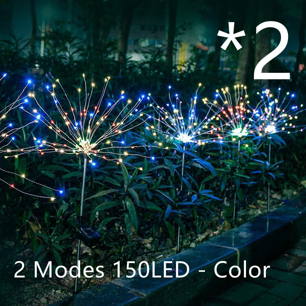 Ground Plug Solar Fireworks LED Lights