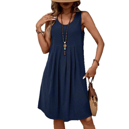 Casual Cotton And Linen Dress
