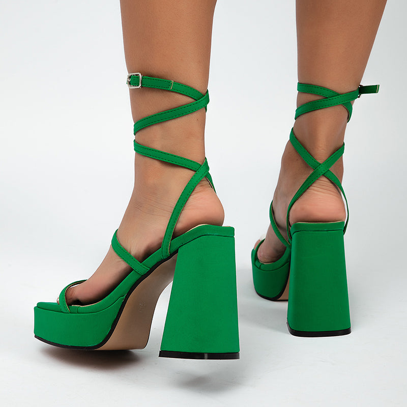 High Heel Strap Fashion Roman Sandals